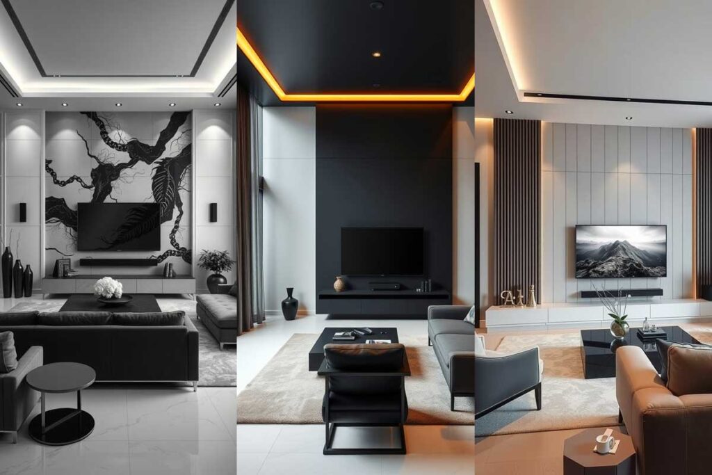 1 Stunning TV Wall Design Idea for a Modern Luxury Living Room