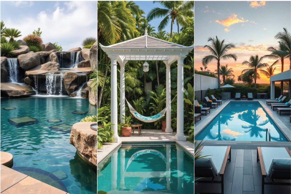 Pool Tropical Garden Design Ideas