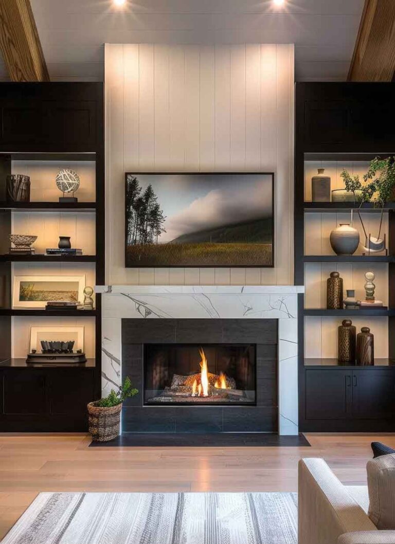 Ways to Decorate Your Fireplace with Built-Ins on Each Side