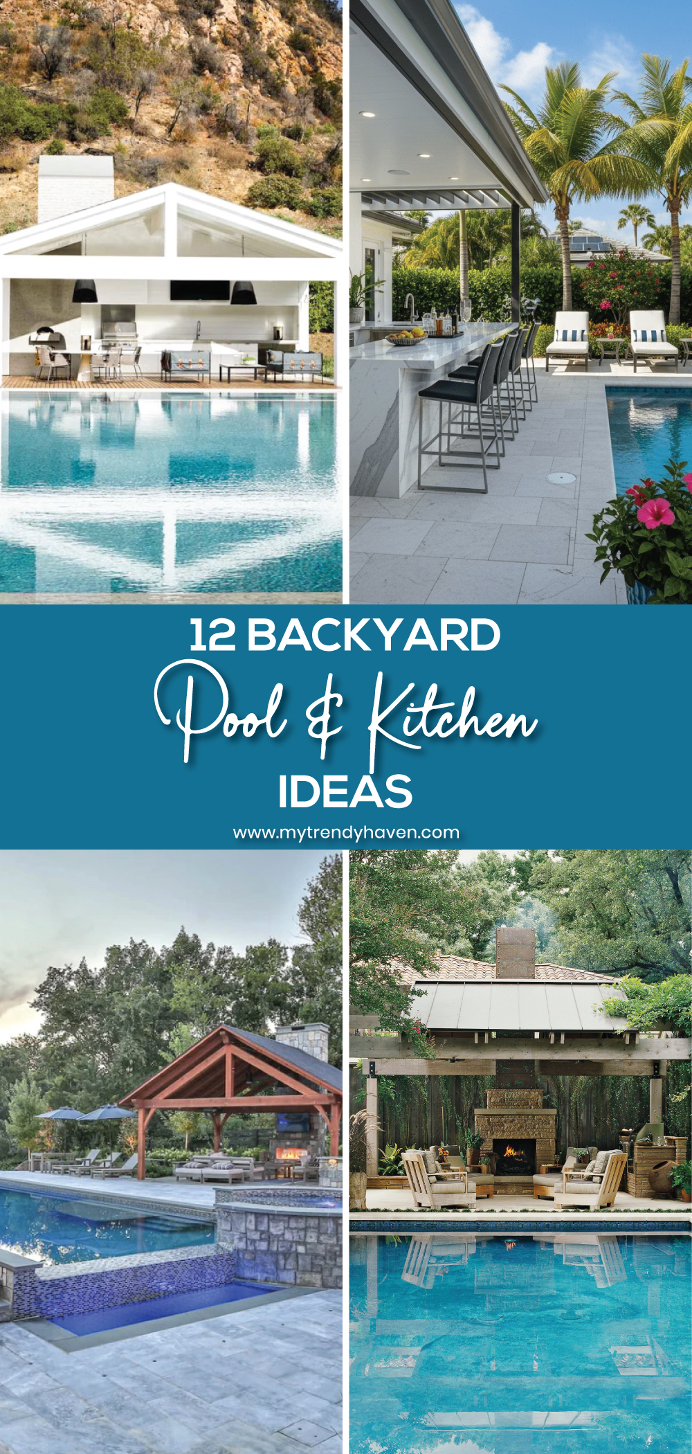 Backyard Pool and Kitchen Ideas