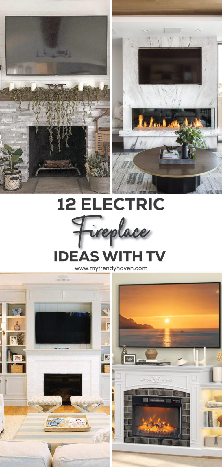 Electric Fireplace Ideas with TV