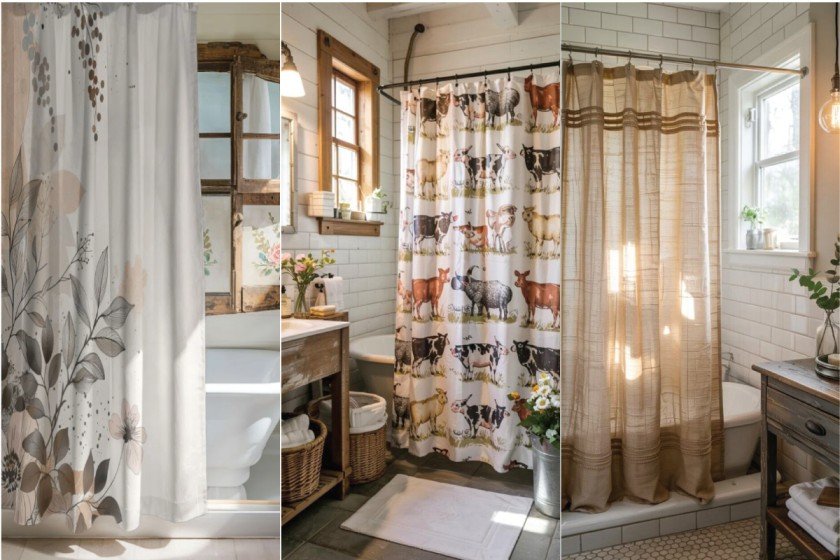 Farmhouse Shower Curtain Ideas