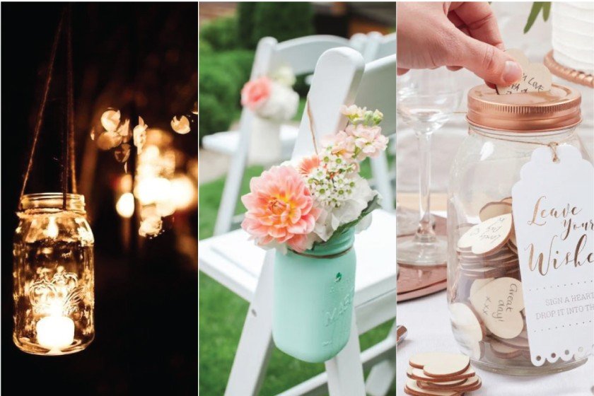 Ideas to Incorporate Mason Jars to Weddings