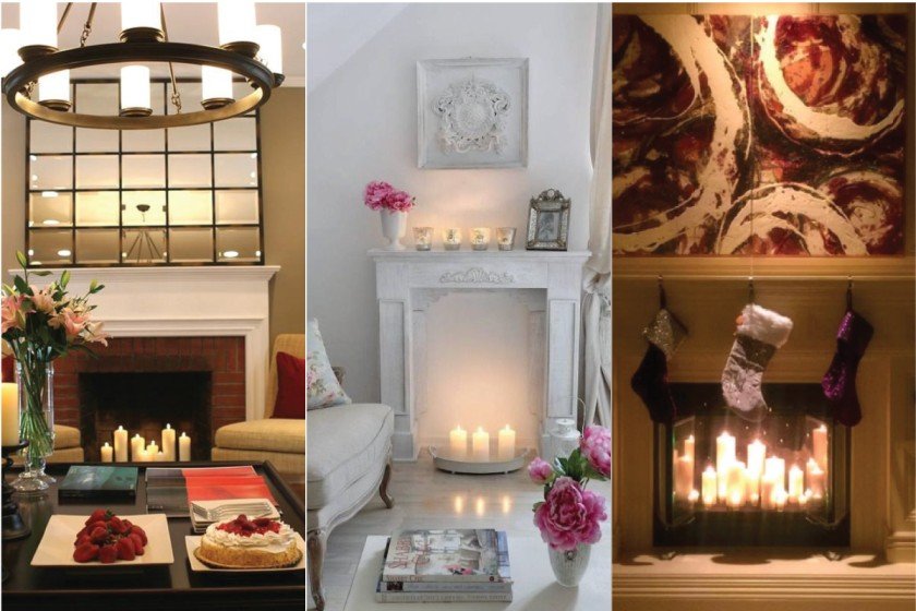 Fireplace Candle Ideas