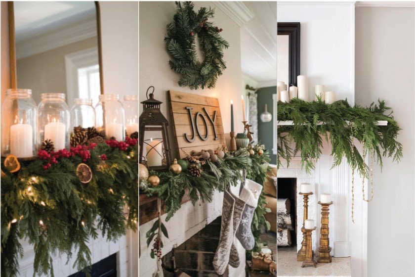 Stunning Christmas Fireplace Mantel Decorating Ideas