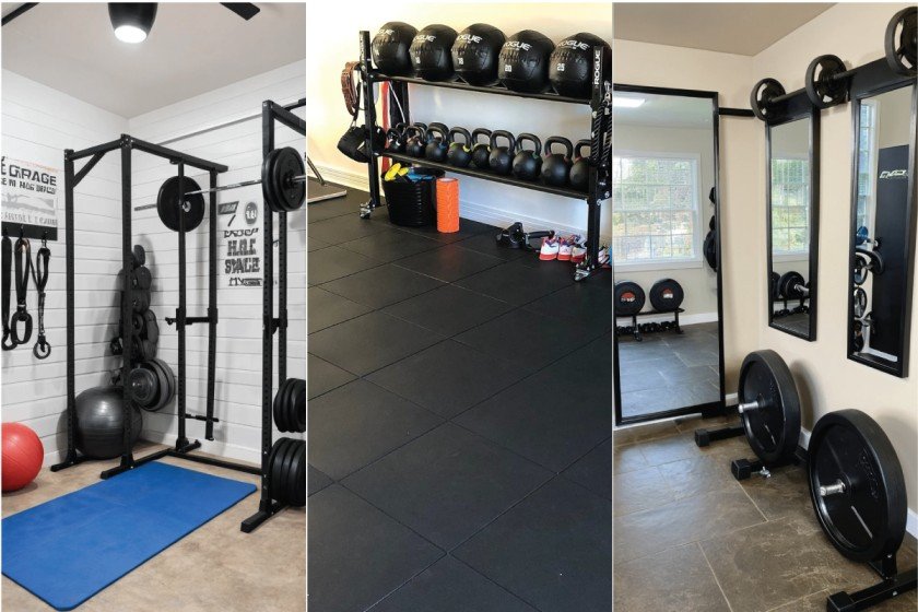 half garage gym ideas