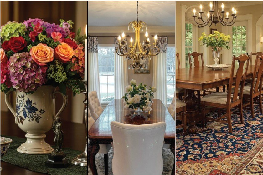 modern traditional dining room