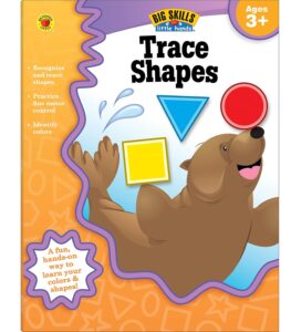 Carson Dellosa Big Skills for Little Hands Trace Shapes Preschool Workbook, Tracing Books for Kids Ages 3-5 With Color Recognition Toddler Learning Activities