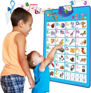 Just Smarty Alphabet Wall Chart for Toddlers 1-3 ABCs & 123s Kids Learning Toy Educational Gift for Infant Ages 1 2 3 4 5 Speech Therapy for Kids 1-3 Autism Toys for Toddlers 3-4