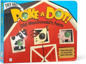 Melissa & Doug Poke-a-Dot! Old MacDonald’s Farm, Interactive Children's Board Book with Buttons to Pop, Educational Sensory Toy for Toddlers & Preschoolers Ages 3+ - FSC Certified