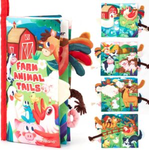 hahaland Baby Books 0-6 Months,Infant Tummy Time Toy Sensory Toys 6 to 12 Months Touch Feel Book Gifts for Boy Girl 0-3 Month Baby Shower Valentine Birthday Easter Basket Stuffers (Single)