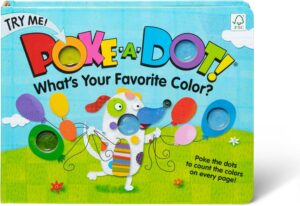 Melissa & Doug Poke-a-Dot! What’s Your Favorite Color Interactive Children's Board Book with Buttons to Pop, Educational Sensory Toy for Toddlers & Preschoolers Ages 3+ - FSC Certified