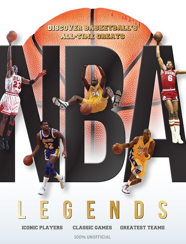 NBA Legends Book: Iconic Basketball Stars, MVPs, Championships, Histor