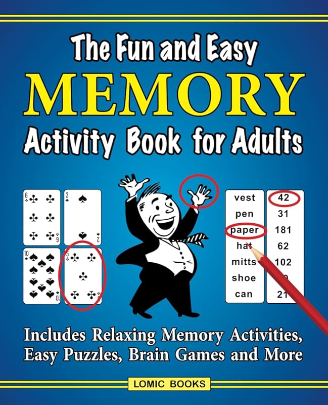 Fun Easy Memory Activity Book for Adults: Relaxing Puzzles, Brain Game