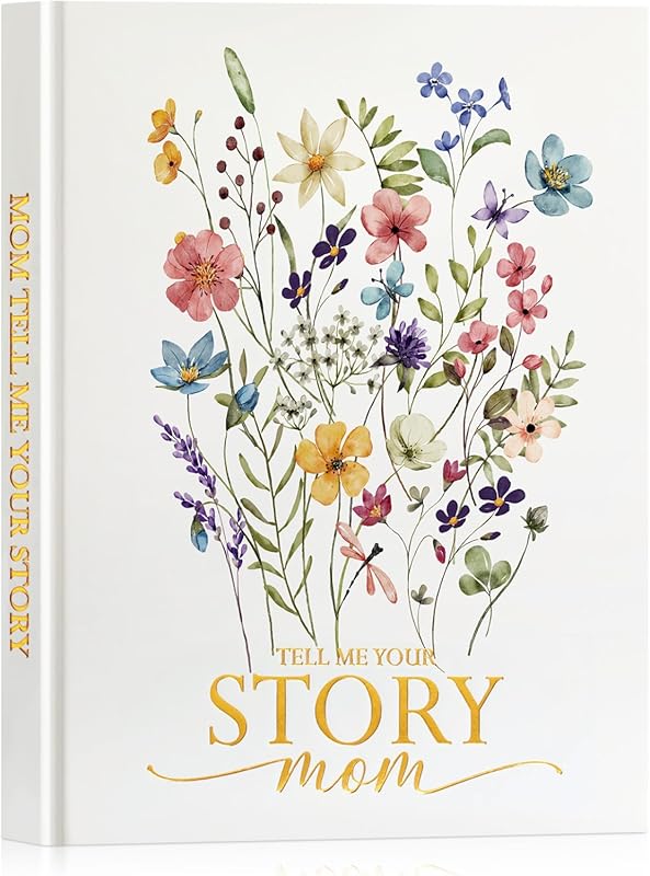 Lanpn Mom Life Story Guided Journal 270 Prompts Leather Hardcover Memo