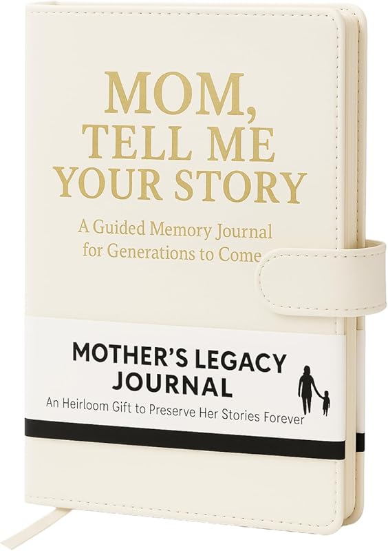 Mom Tell Me Your Life Story Leather Hardcover Journal 275 Prompts Fami