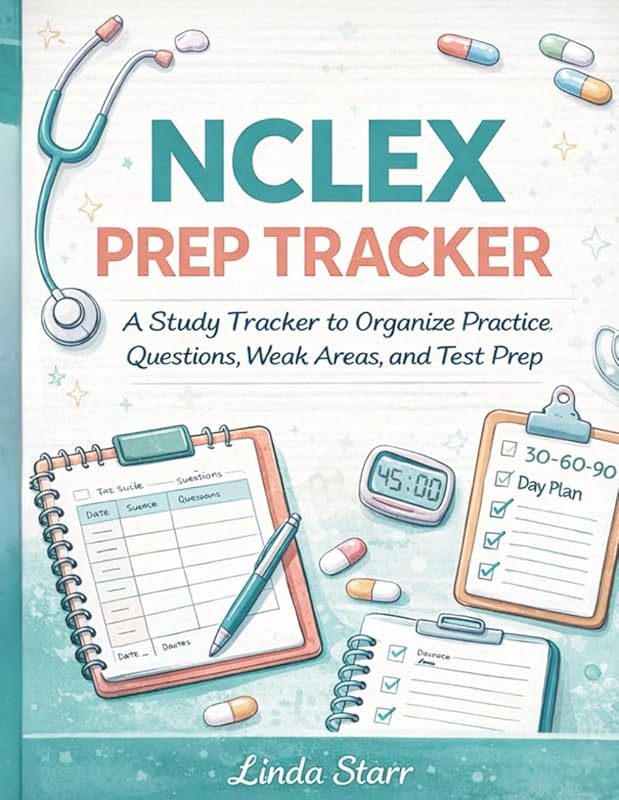 NCLEX Prep Tracker Study Guide: Organize Practice Questions, Weak Area