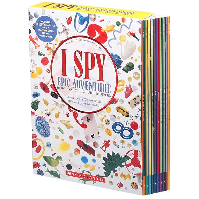 I Spy Epic Adventure 10-Book Box Set Picture Riddles with Free Magnify
