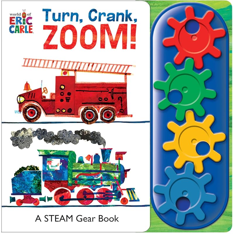 World of Eric Carle Turn Crank Zoom STEM Gear Sound Book for Kids PI K