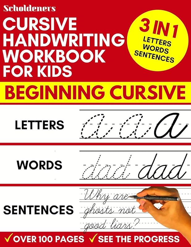Cursive Handwriting Workbook for Kids: Master Letters, Words & Sentenc