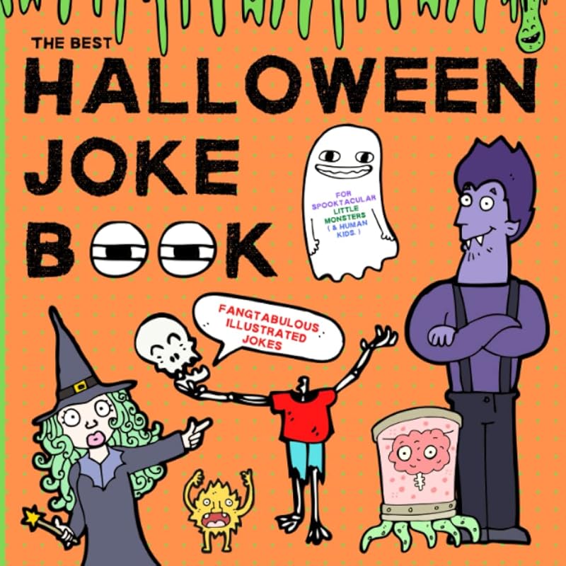 Halloween Joke Book for Kids Ages 4-9: Fangtacular Illustrated Jokes f