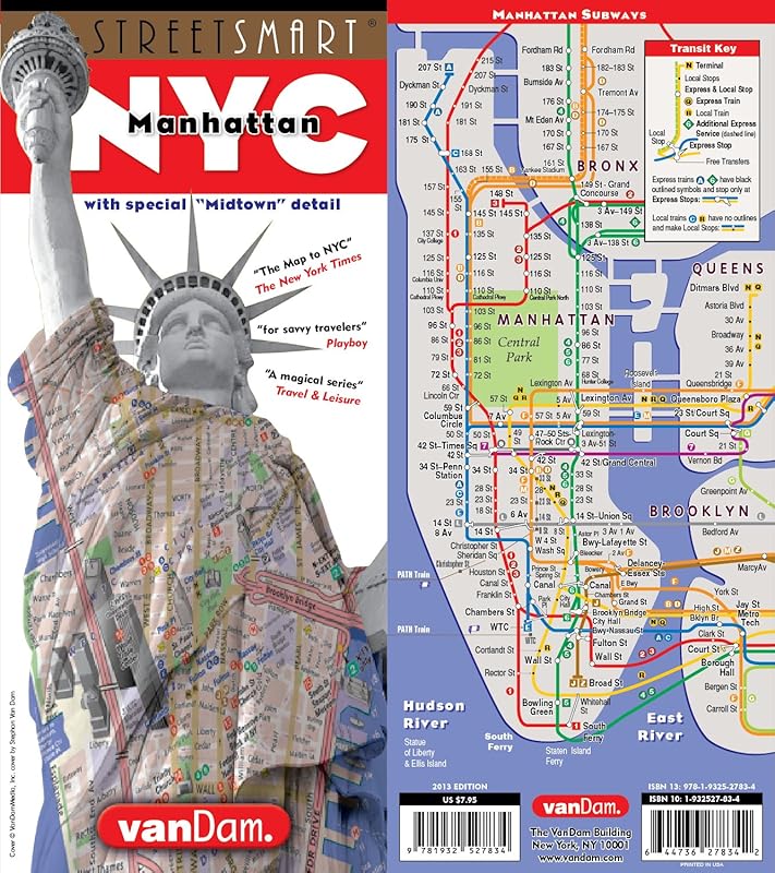 StreetSmart® NYC Midtown Edition Laminated Pocket Map with Attractions