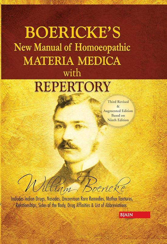 Boericke's New Manual of Homeopathic Materia Medica with Repertory – C