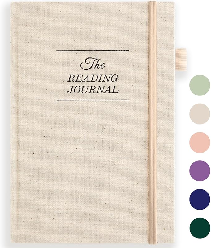JUBTIC A5 Reading Journal with 75 Book Reviews Tracker Log for Book Lo