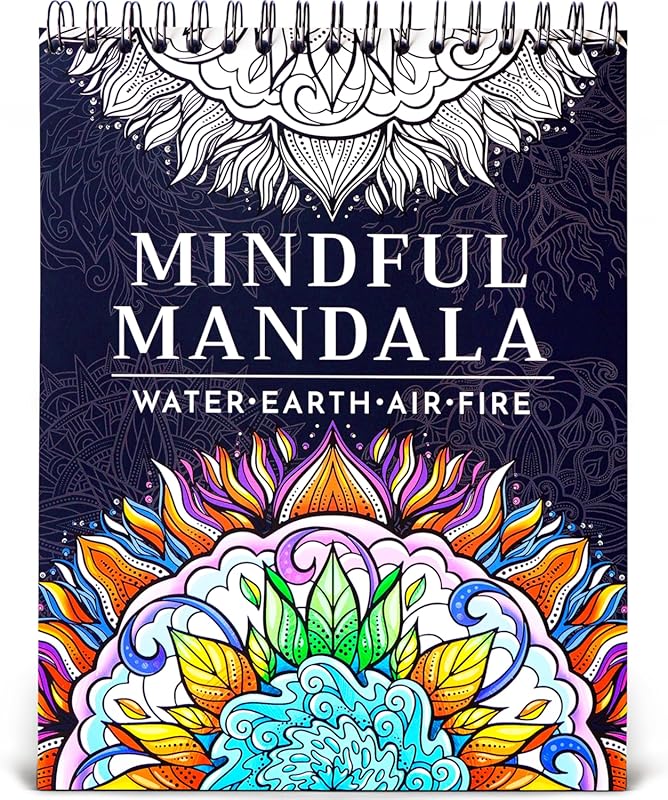 Premium Mandala Coloring Book: 50 Stress Relief Designs on Thick Bleed