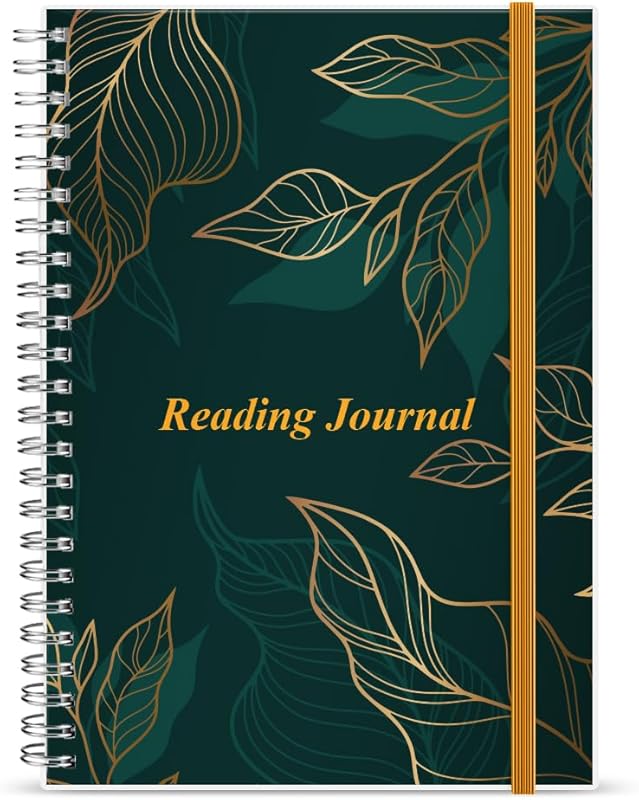 Getvow Reading Journal with 72 Book Reviews Tracker Back Pocket 5.8x8.
