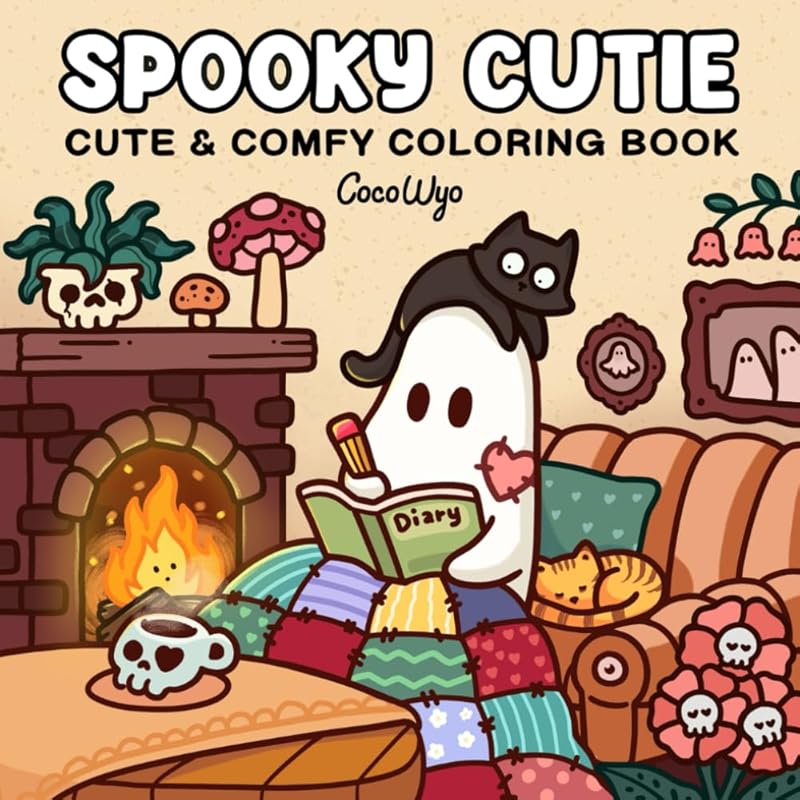 Spooky Cutie Coloring Book for Adults & Teens