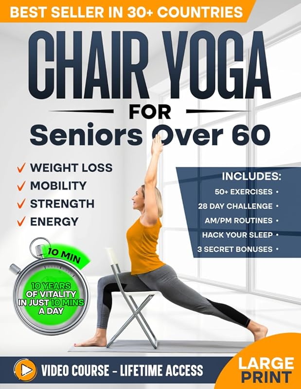 Chair Yoga for Seniors Over 60: 10-Minute Daily Routine to Defy Aging 