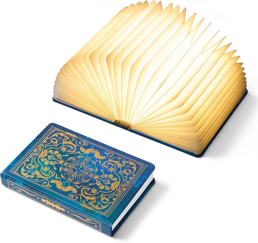 Uniwolk Foldable BookLamp with 5 Colors & Battery, Book Decor Gift