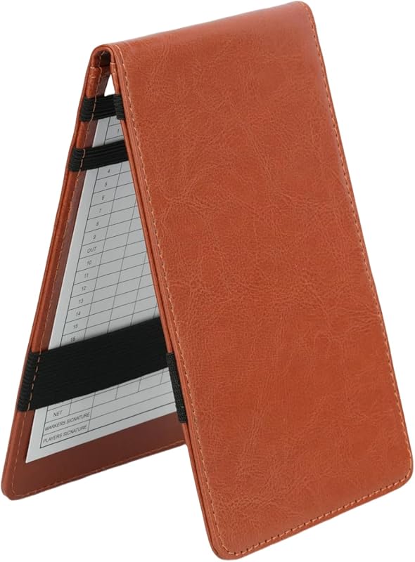 PU Leather Golf Scorecard Holder with 2 Cards – Fits Standard Holders,