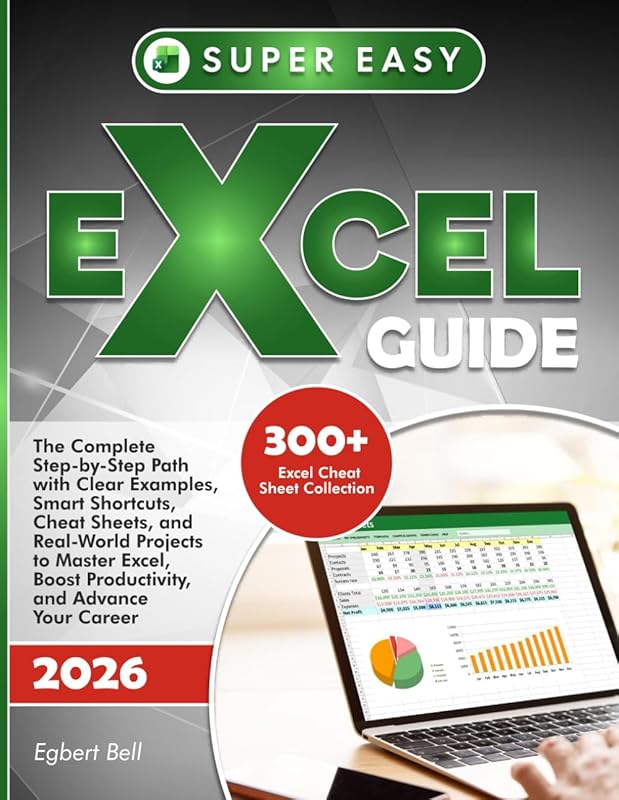 SUPER-EASY EXCEL GUIDE: Step-by-Step Mastery with Examples, Shortcuts,
