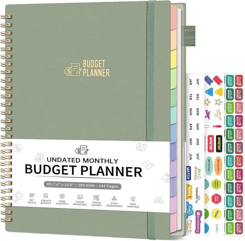 Daily Expense Tracker with Savings Goals, B5 Financial Planner with Co